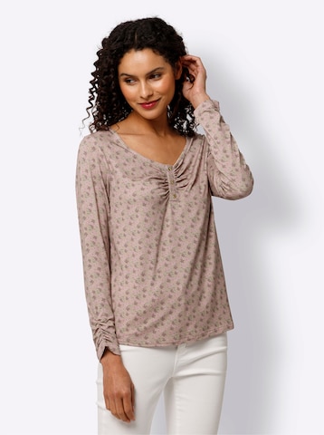 T-shirt heine en beige : devant