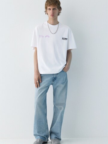 T-Shirt Pull&Bear en blanc