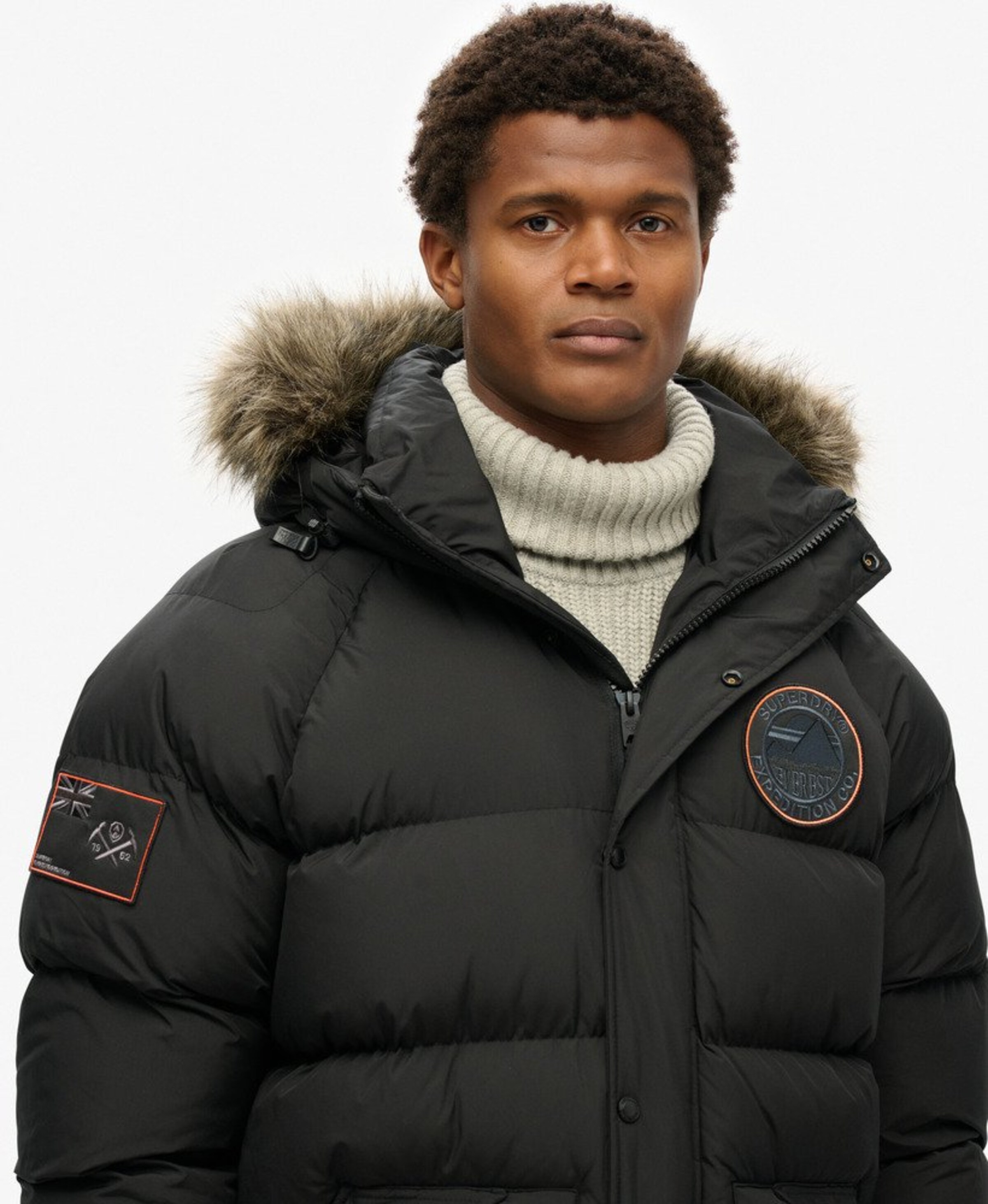 Superdry Winterparka 'Everest' in Zwart