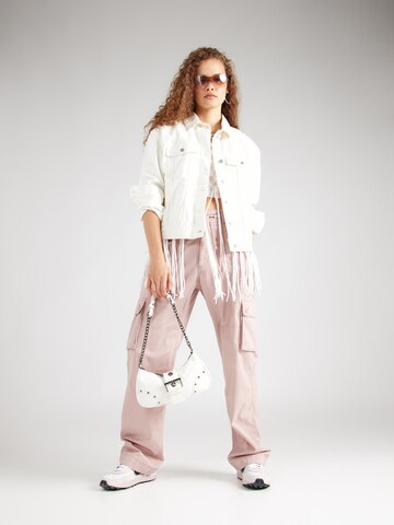 HOLLISTER Loose fit Cargo trousers in Pink