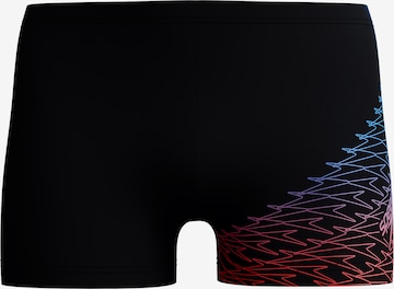SPEEDO Athletic Swim Trunks in Black: front