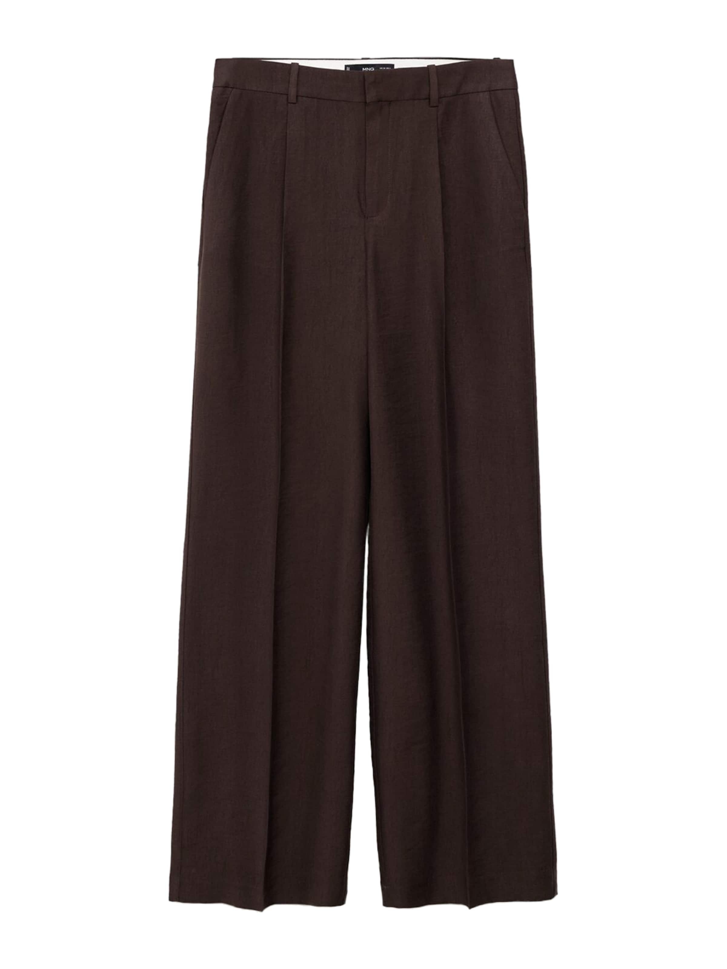 MANGO Trousers with creases 'VERONICA' in Dark brown, Item view