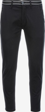 Pantalon chino 'P156' Ombre en noir : devant