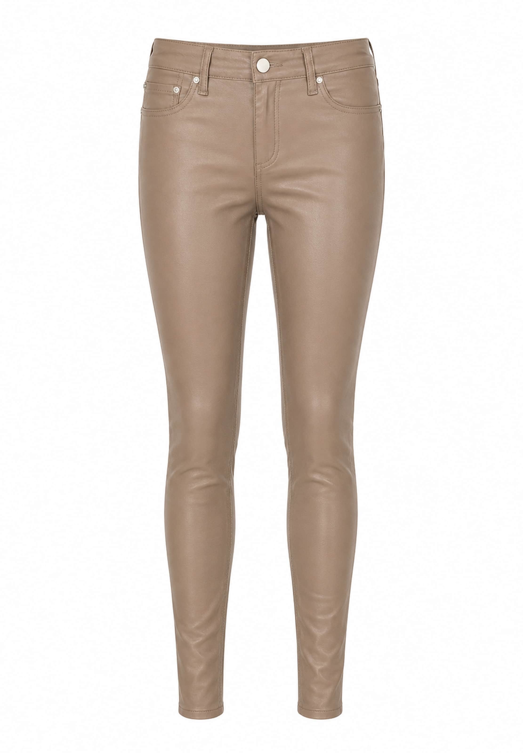 Elara Slimfit Broek in Bruin: voorkant
