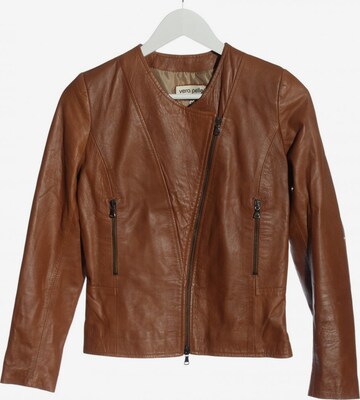 Vera Pelle Jacket & Coat in M in Brown: front