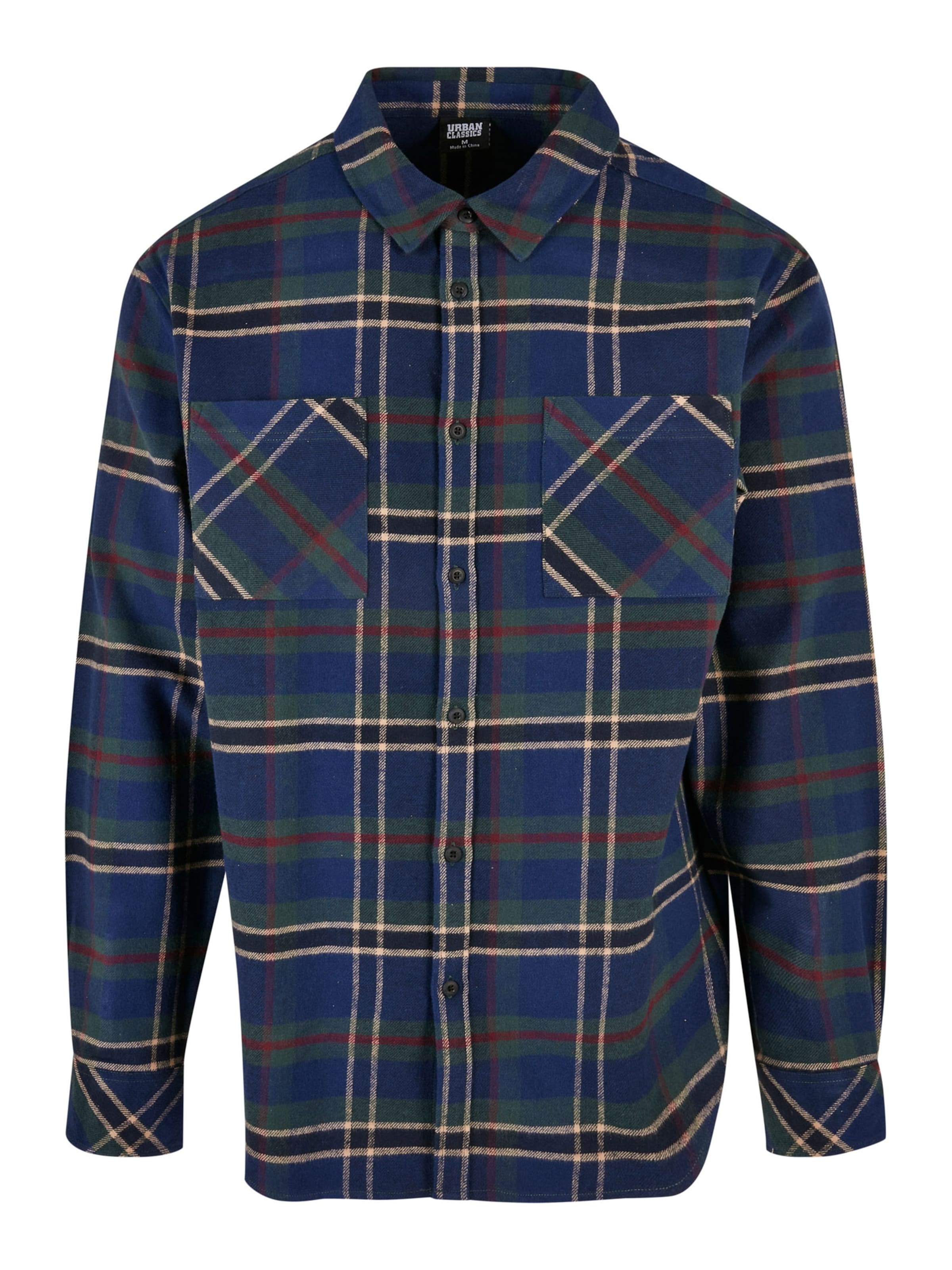 Urban Classics Comfort Fit Риза 'Mountain' в синьо: отпред