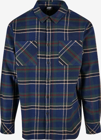 Urban Classics Comfort fit Button Up Shirt 'Mountain' in Blue: front