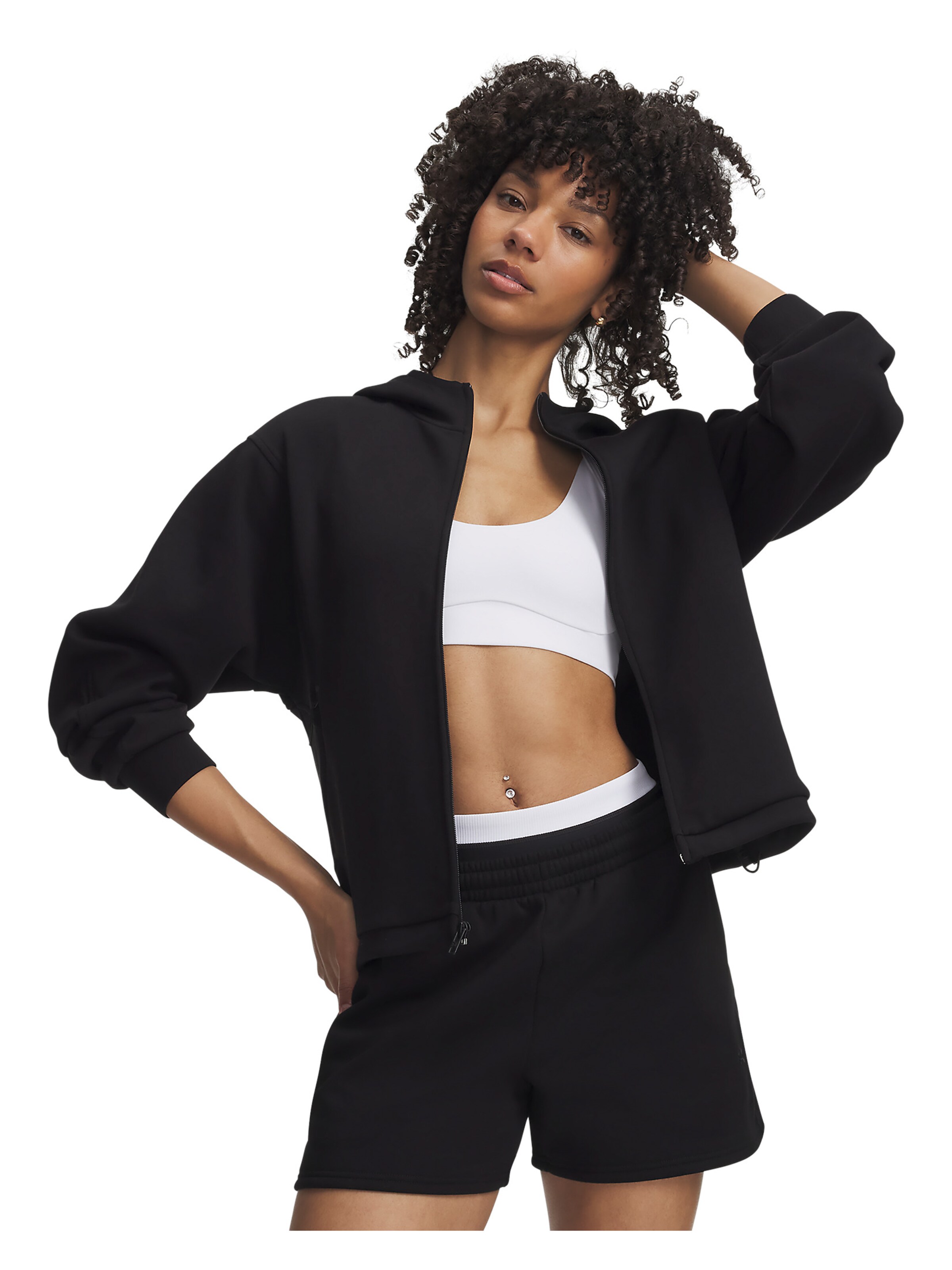 UNDER ARMOUR Sportief sweatvest 'Unstoppable' in Zwart