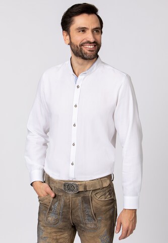 STOCKERPOINT Comfort fit Traditional Button Up Shirt 'Raffa' in White: front