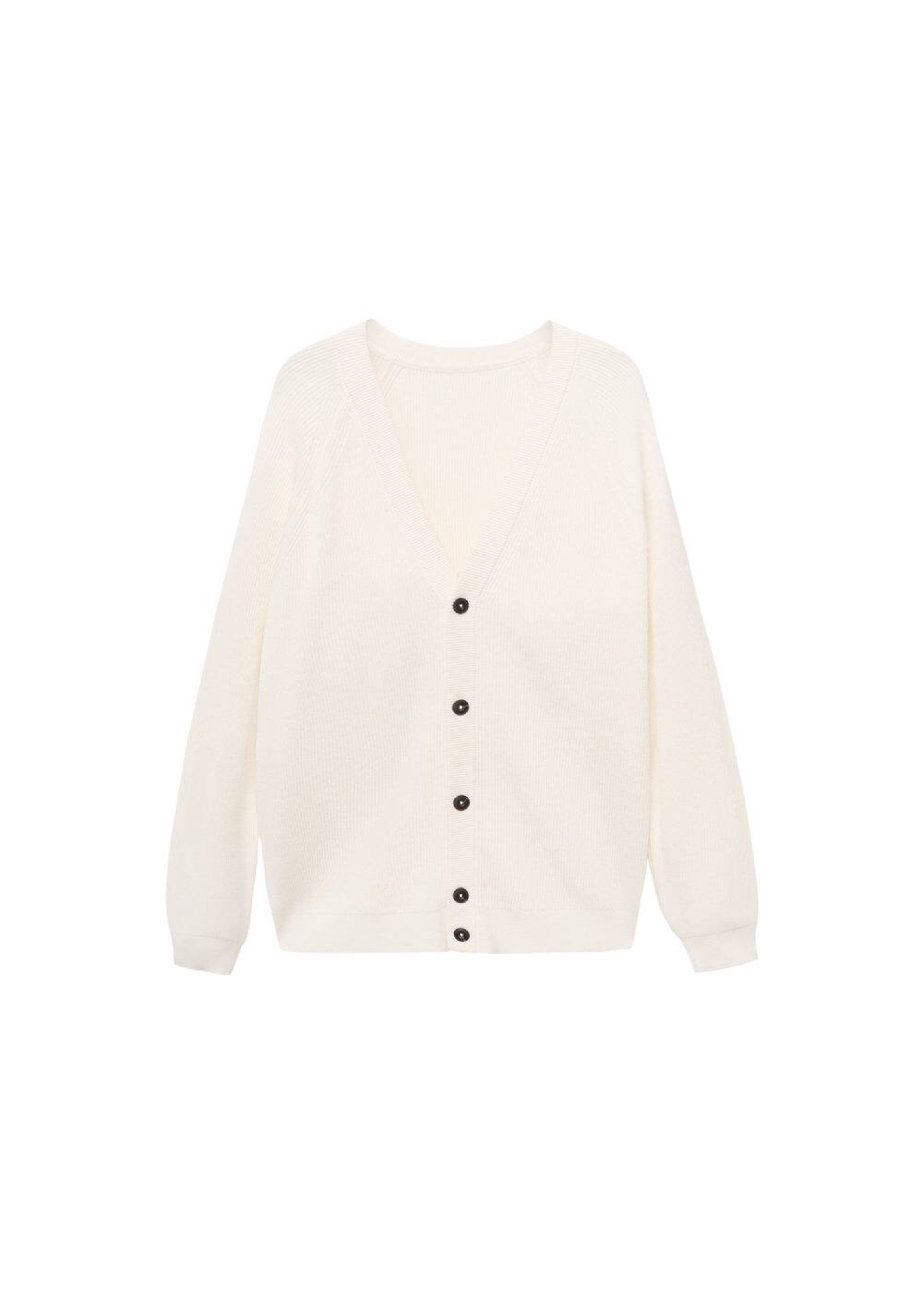 MANGO MAN Strickjacke 'Hodei' in Weiß: Vorderseite