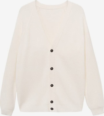 MANGO MAN Strickjacke 'Hodei' in Weiß: Vorderseite