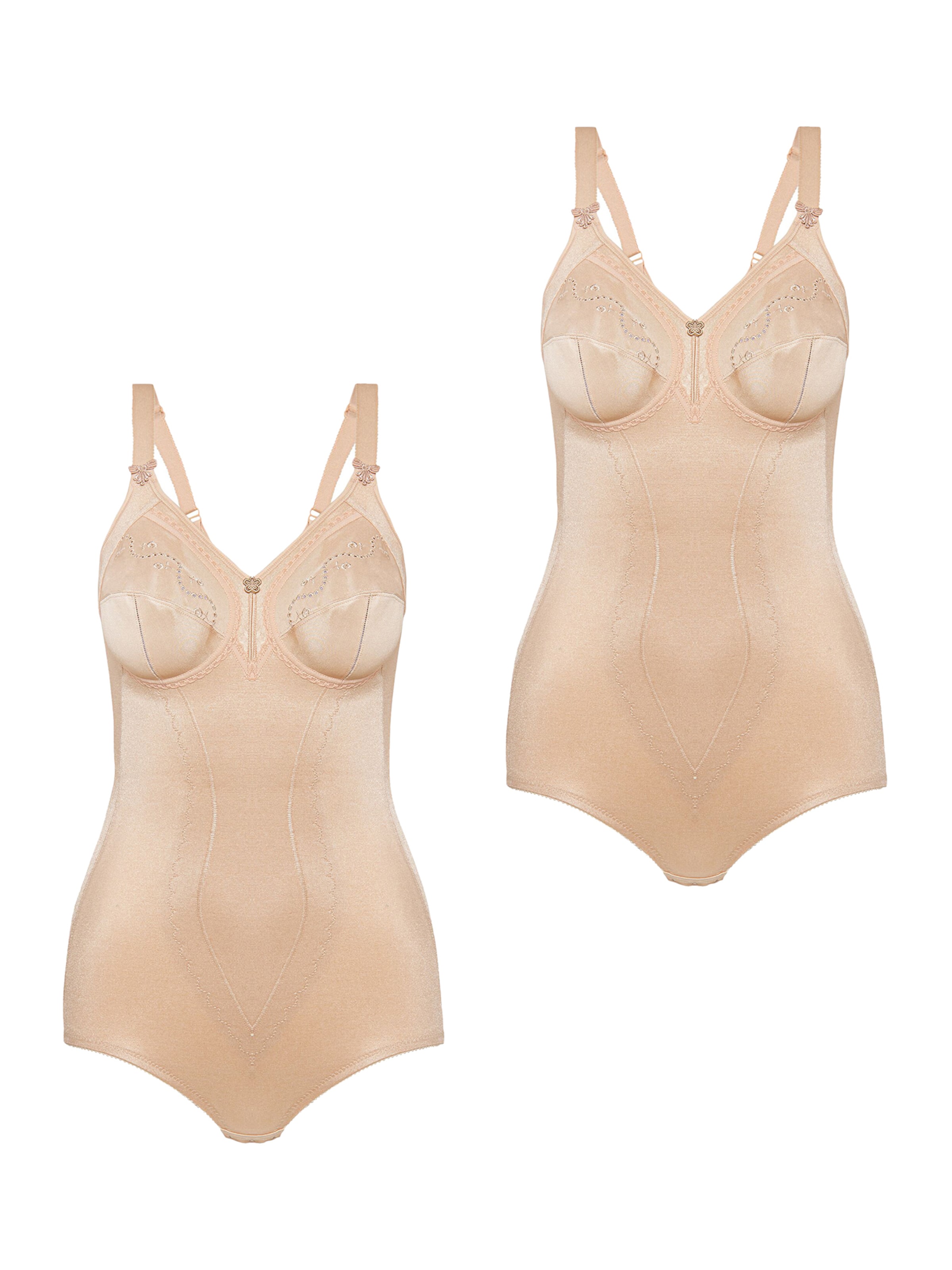 TRIUMPH Bodysuit ' Doreen + Cotton ' in Beige: front