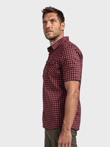 Schöffel Regular fit Athletic button up shirt 'Trattberg' in Red