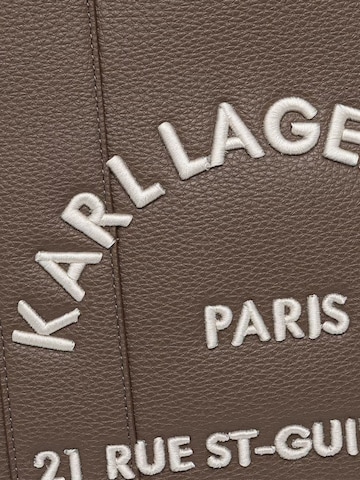 Cabas 'Carré' Karl Lagerfeld en marron