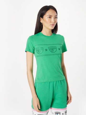 Chiara Ferragni Μπλουζάκι σε πράσινο: μπροστά