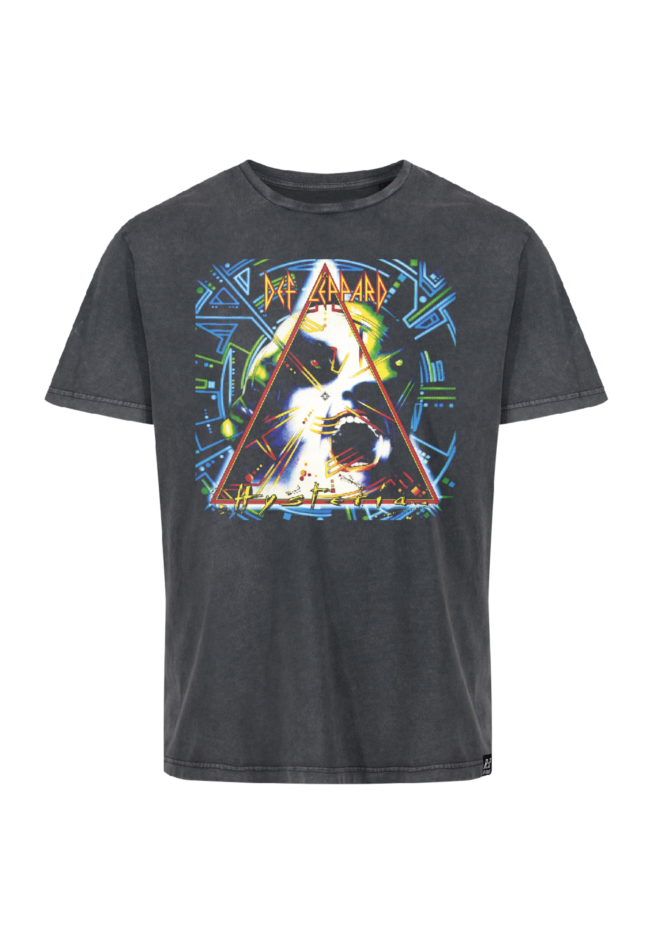 Recovered Shirt 'Def Leppard Hysteria' in Grey: front