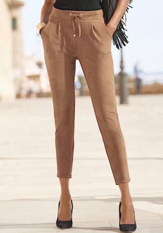 LASCANA Regular Pants in Beige: front