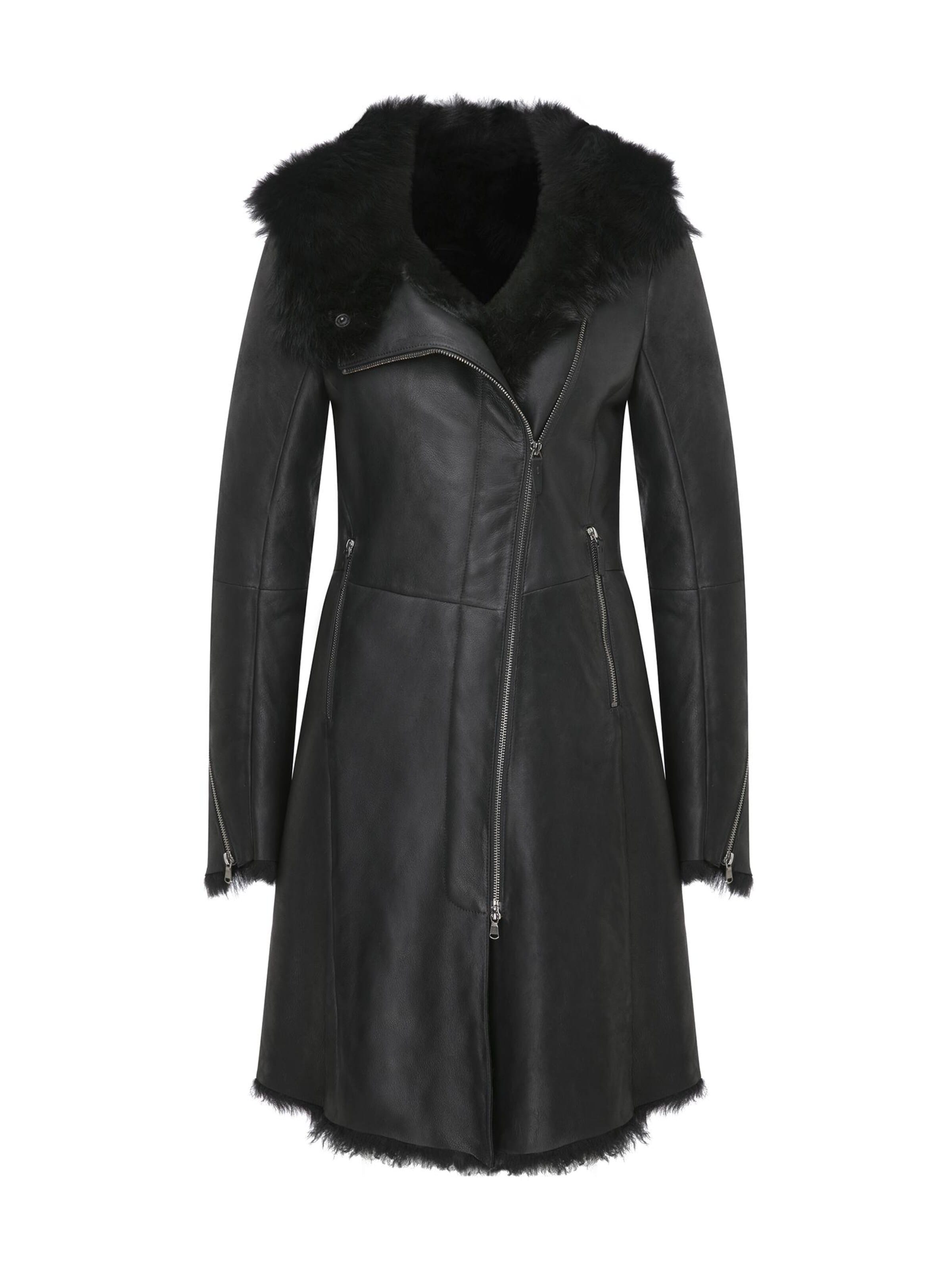 VESPUCCI BY VSP Winter Coat 'Tessa' in Black: front