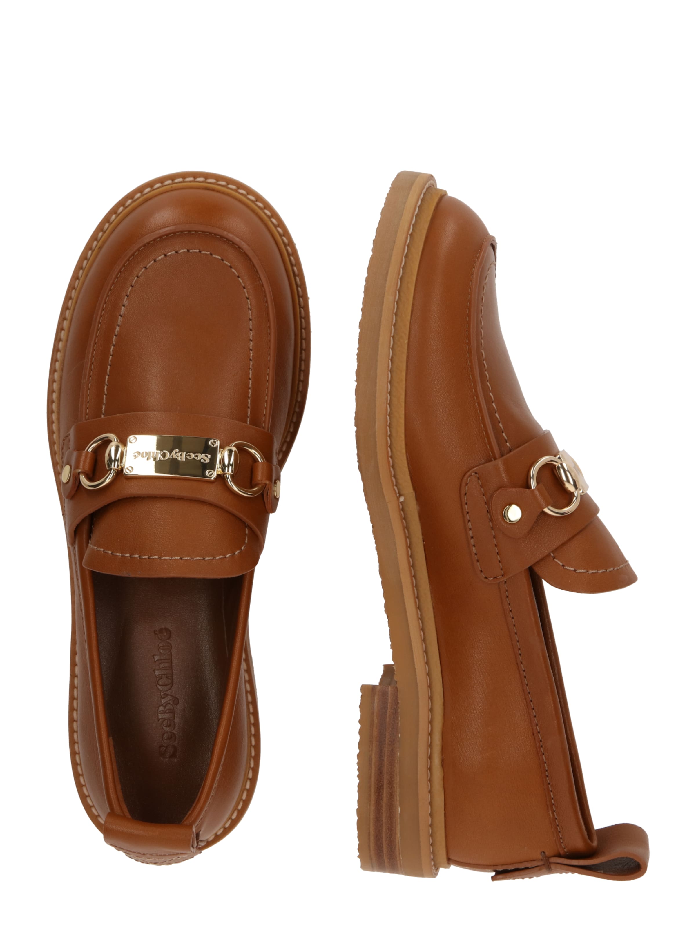 See by Chloé Pantofle 'SIGNATURE 1' w kolorze brązowy