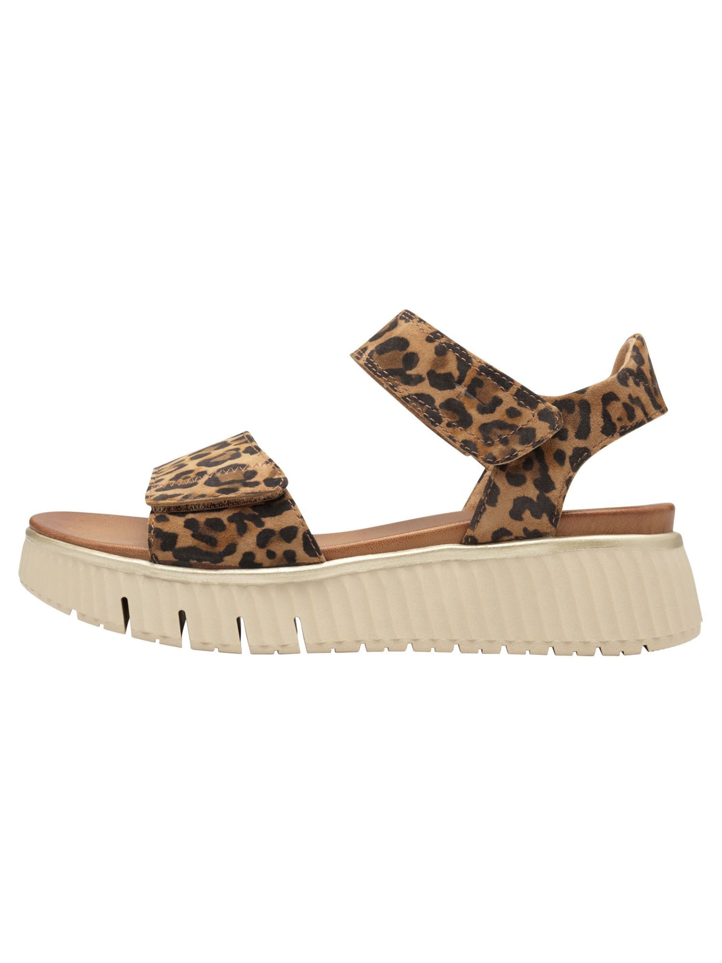 Tamaris Wide Fit Sandals in Beige
