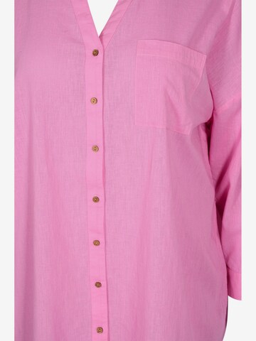 Zizzi Blouse 'Flex' in Roze