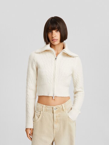 Cardigan Bershka en beige : devant