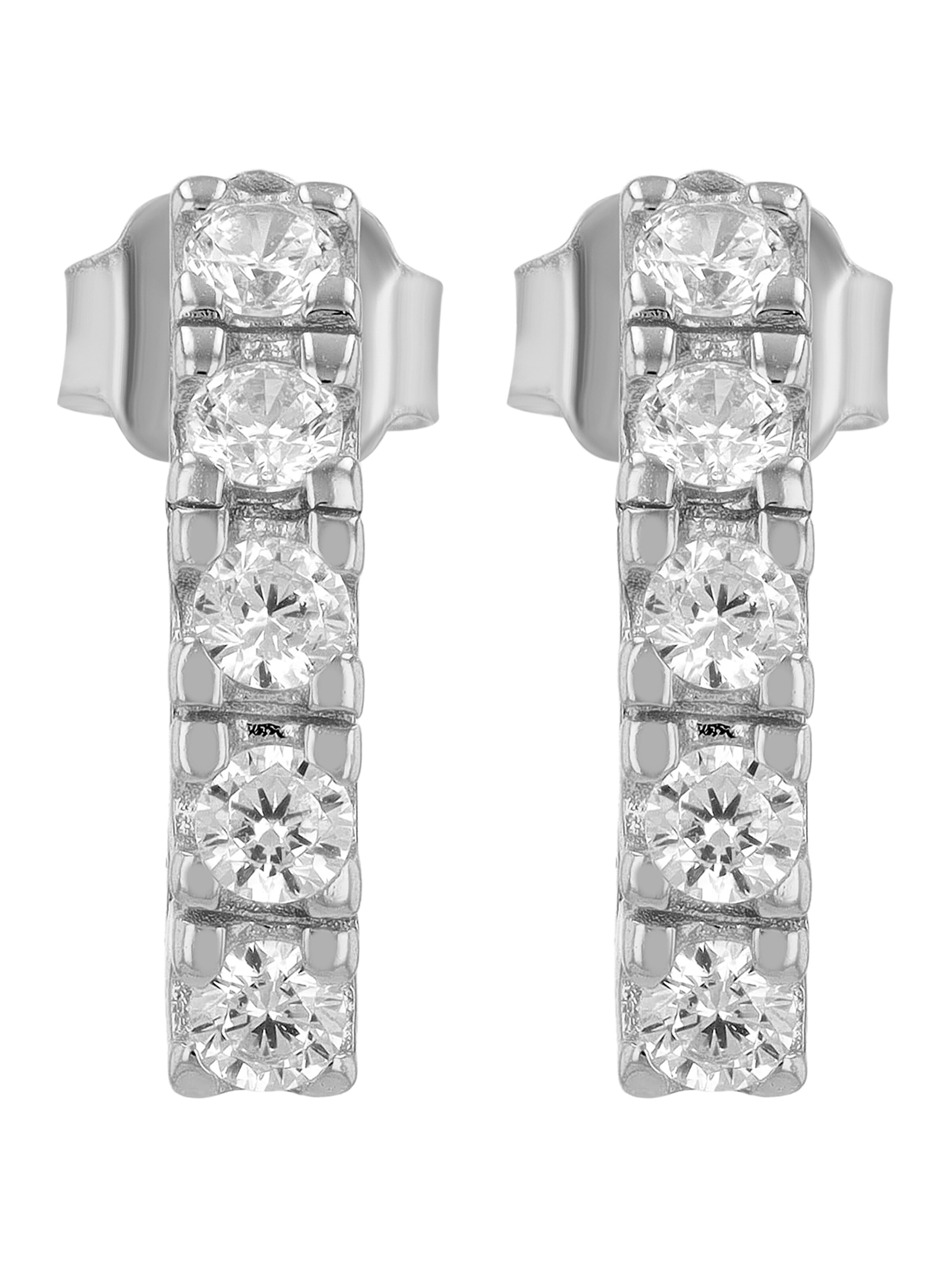 Akzent Earrings 'langlebig' in Silver: front
