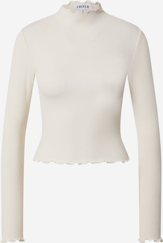 EDITED Shirt 'Daniela' in Beige: voorkant