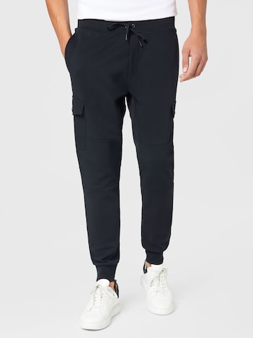 Effilé Pantalon cargo Polo Ralph Lauren en noir : devant