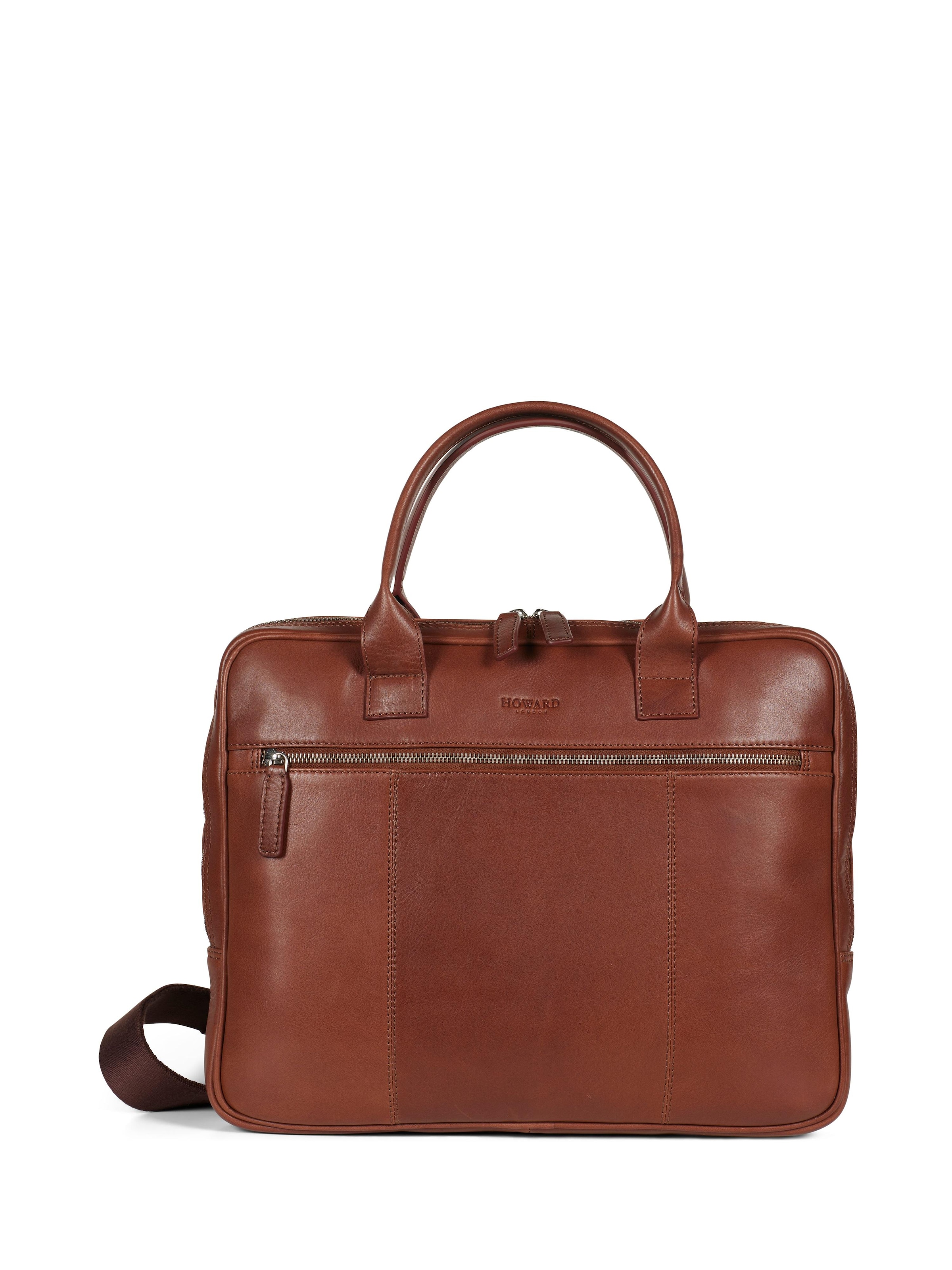 Howard London - Bolsa para portátil 'Laptop Bag Conrad Brown' en marrón: frente