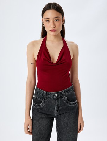 Koton Shirt Bodysuit in Red: front
