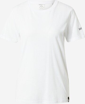 T-shirt fonctionnel 'Train Core' Superdry en blanc : devant