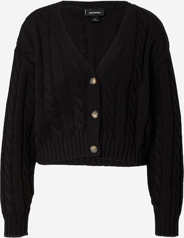Monki Knit Cardigan in Black: front