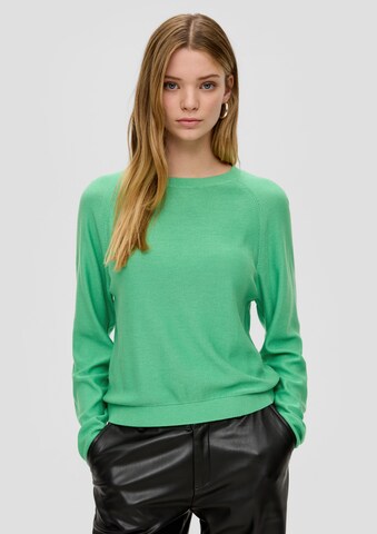 Pull-over QS en vert : devant