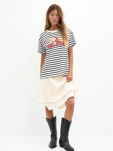 Pull&Bear Koszulka w kolorze biały
