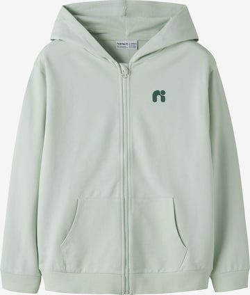 NAME IT Sweatjacke 'NKMVALON' in Grün: Vorderseite