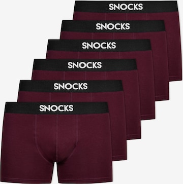SNOCKS - Calzoncillo boxer en rojo: frente