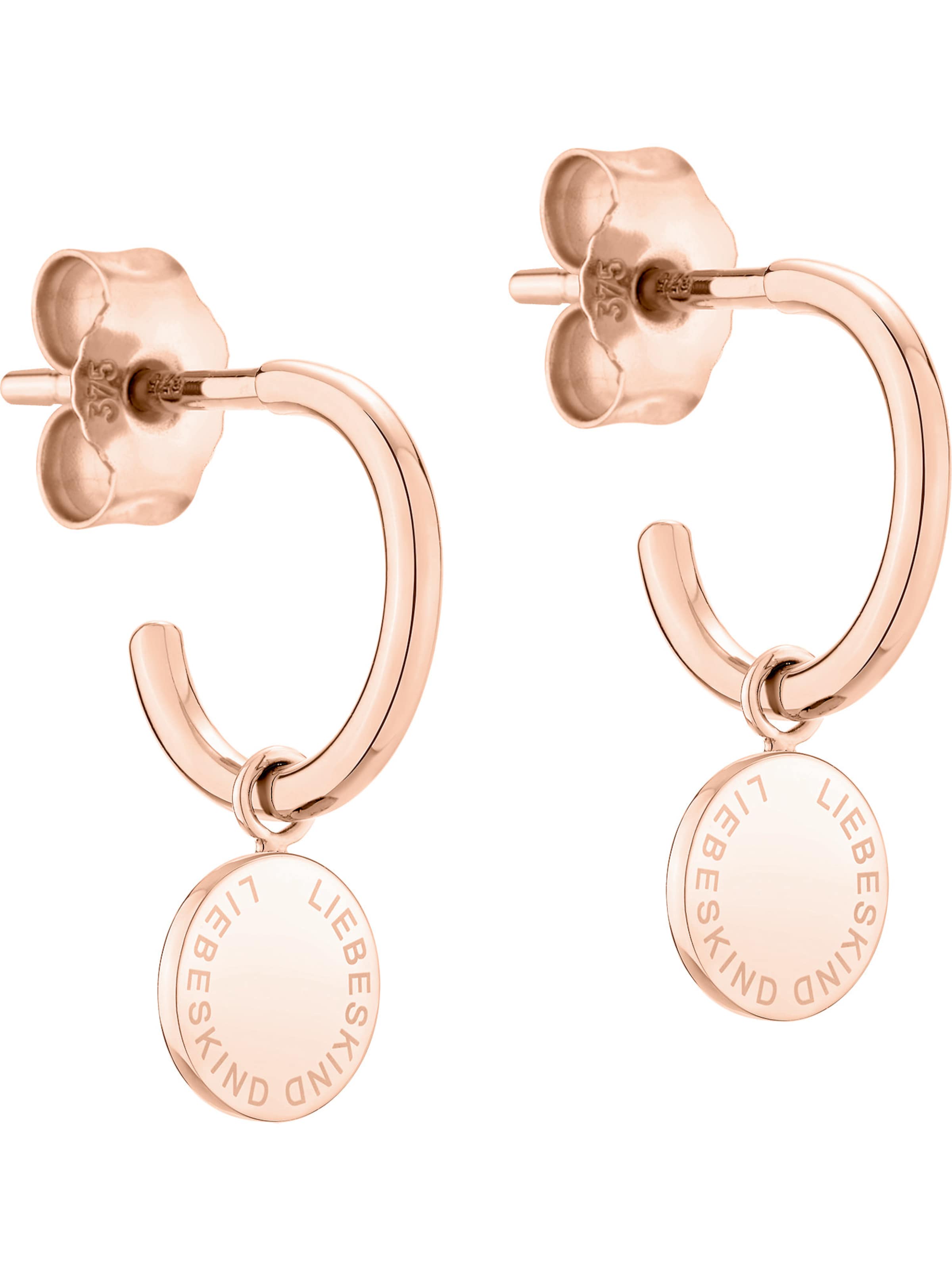 Boucles d'oreilles Liebeskind Berlin en or : devant