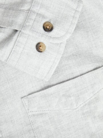 JACK & JONES Regular fit Button Up Shirt 'Jjeband' in Grey