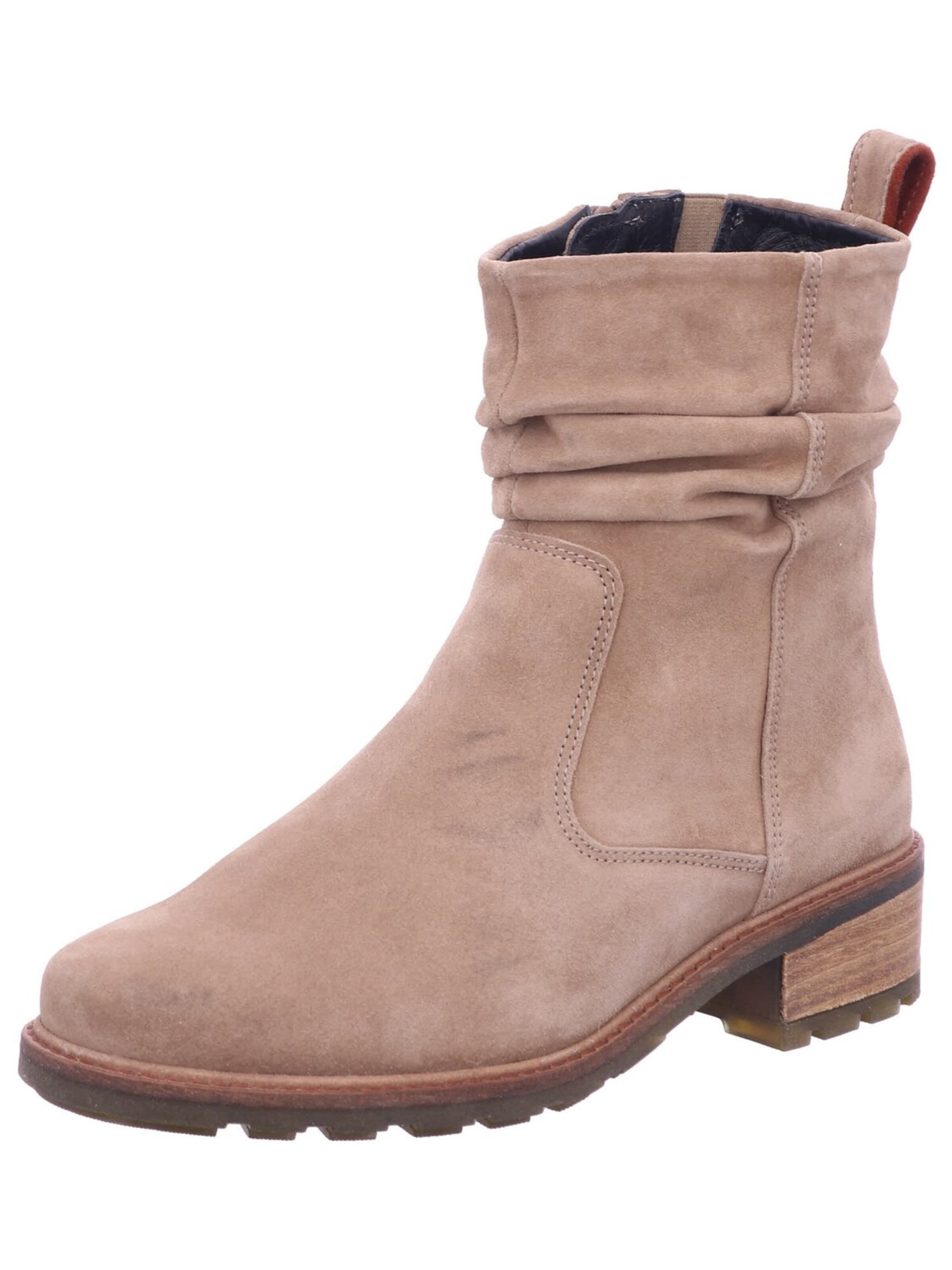 SOLIDUS Laarzen 'Stiefeletten/Boot Damen 61007 30487 Velourleder in braun' in Bruin: voorkant