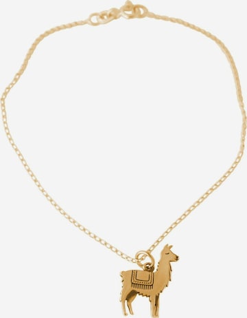 Gemshine Bracelet 'LAMA oder ALPAKA' in Gold: front