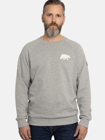 FORSBERG Sweatshirt 'mit Frottee Logo' in Grau