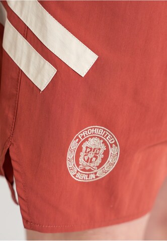 Prohibited Regular Pants 'PBFC' in Red