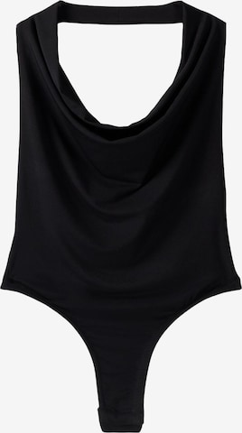 Bershka Shirt body in Zwart: voorkant