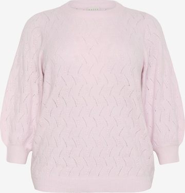 Pull-over 'Anita' KAFFE CURVE en violet : devant