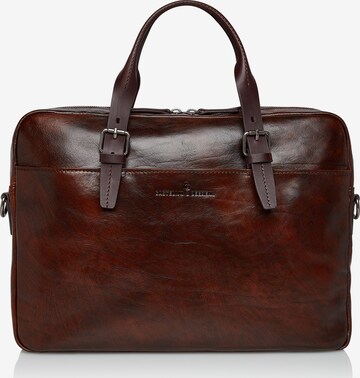 Castelijn & Beerens Document Bag 'Rien ' in Brown: front