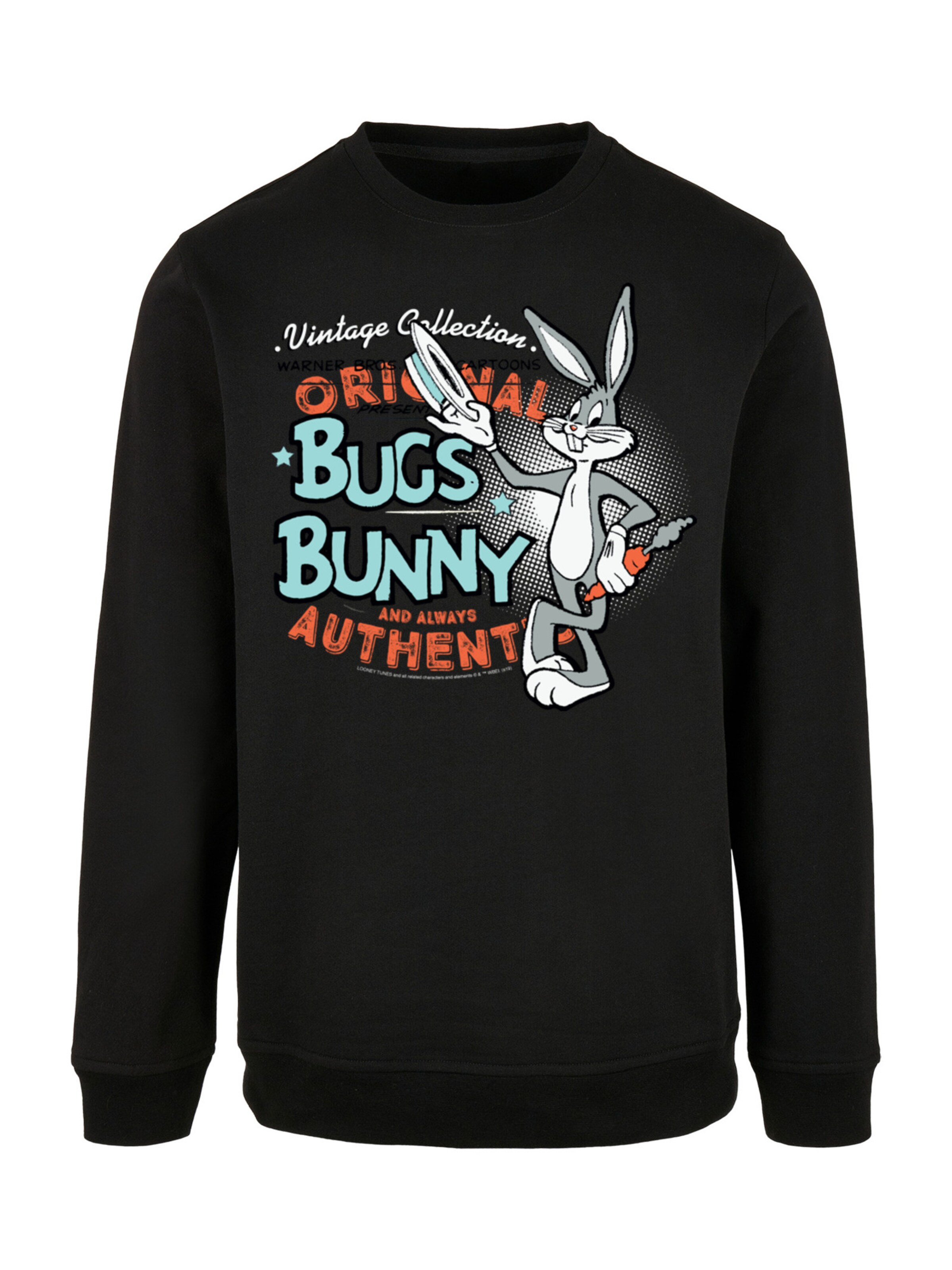 F4NT4STIC Sweatshirt 'Looney Tunes' in Schwarz: Vorderseite