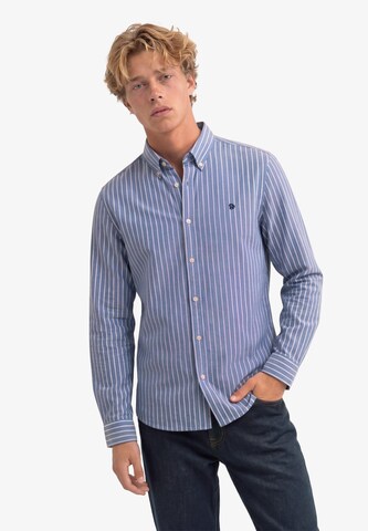 Superdry & Co Regular fit Button Up Shirt in Blue: front