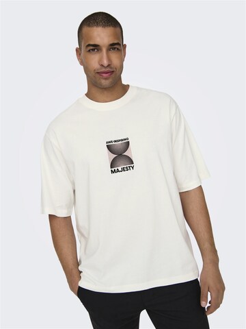 T-Shirt 'LENNY' Only & Sons en blanc