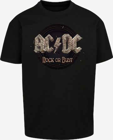 T-Shirt 'ACDC Rock Band Shirt Rock or Bust' F4NT4STIC en noir : devant